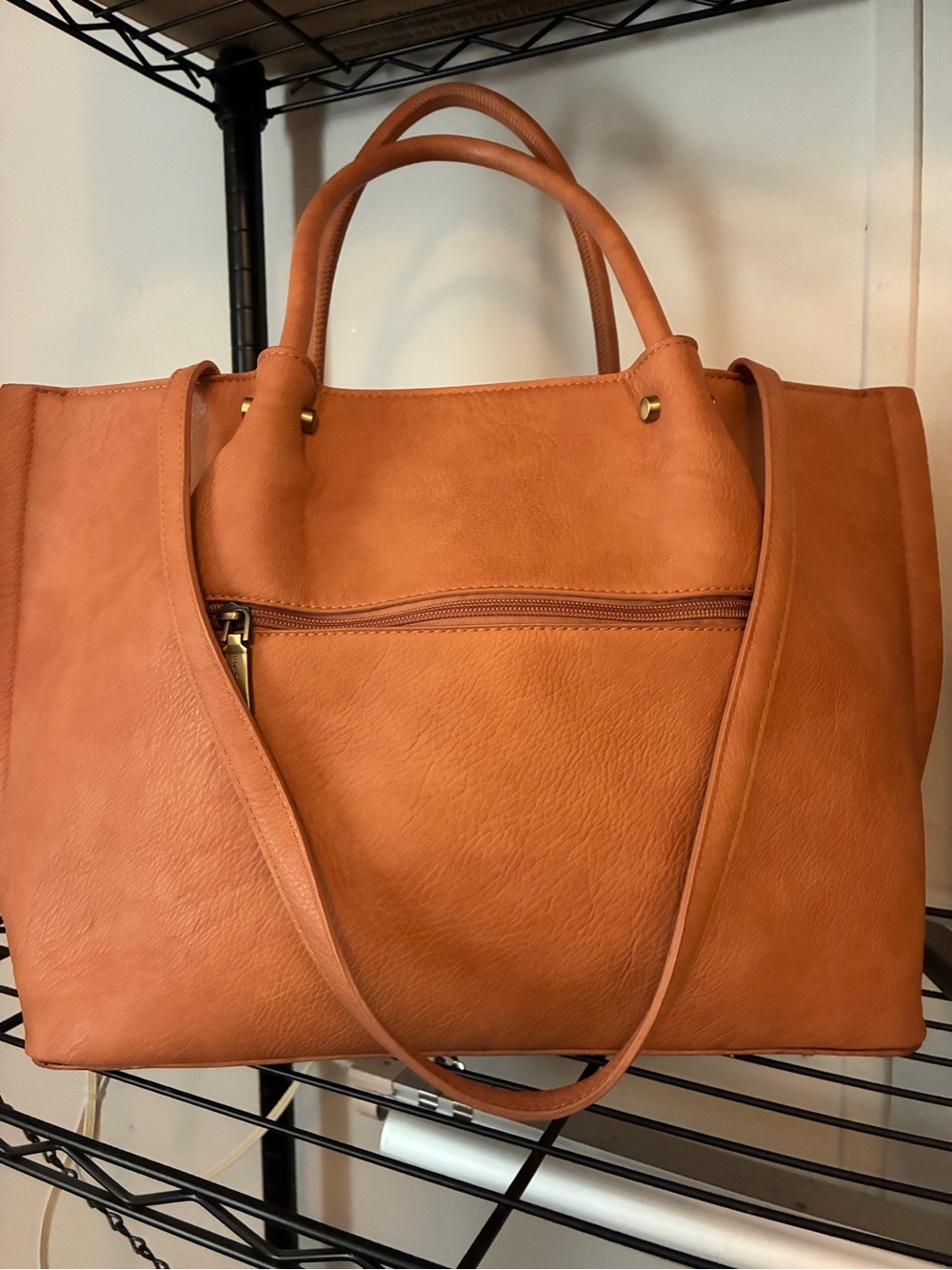 Urban Originals Cognac Tan Bag Top Handles and shoulder strap
